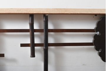 アンティーク建具　明治大正期　変わり型　珍しい和紋が楽しめる欄間2枚セット(明り取り、ディスプレイ)(R-056202)