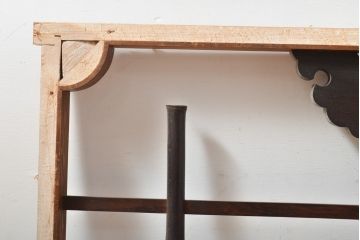 アンティーク建具　明治大正期　変わり型　珍しい和紋が楽しめる欄間2枚セット(明り取り、ディスプレイ)(R-056202)