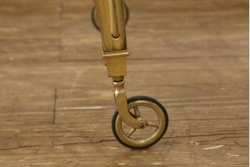 中古　美品　メデア(Medea)　大塚家具取り扱い「Liberty Italiano」アール・ヌーボー様式の煌びやかなトロリー(ワゴン)(定価約150万円)(R-056240)
