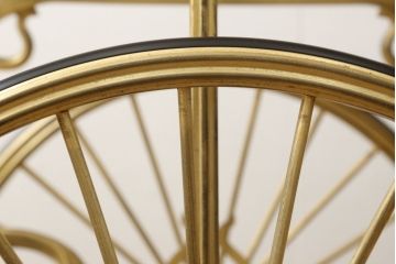 中古　美品　メデア(Medea)　大塚家具取り扱い「Liberty Italiano」アール・ヌーボー様式の煌びやかなトロリー(ワゴン)(定価約150万円)(R-056240)