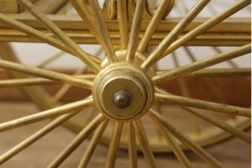 中古　美品　メデア(Medea)　大塚家具取り扱い「Liberty Italiano」アール・ヌーボー様式の煌びやかなトロリー(ワゴン)(定価約150万円)(R-056240)