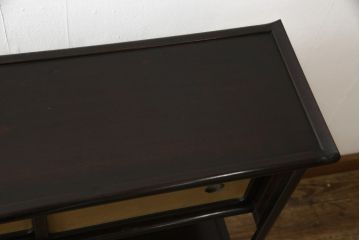 和製ビンテージ　総シタン(紫檀)　上質な和の空間づくりに取り入れたい飾り棚(茶棚、戸棚、ヴィンテージ)(R-056291)