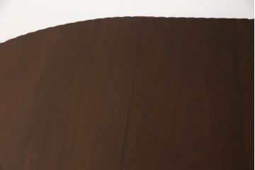 イギリスアンティーク　上手物!　ウォールナット　丸みのある脚がかわいらしいエクステンションダイニングテーブル(4人掛け、ラウンドテーブル)(R-056294)