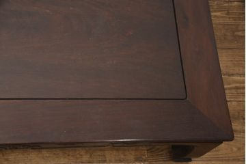 和製アンティーク　高級指物　総シタン　どっしりとした佇まいが風格を感じさせる座卓(ローテーブル、センターテーブル)(R-056299)