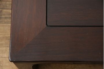 和製アンティーク　高級指物　総シタン　どっしりとした佇まいが風格を感じさせる座卓(ローテーブル、センターテーブル)(R-056299)