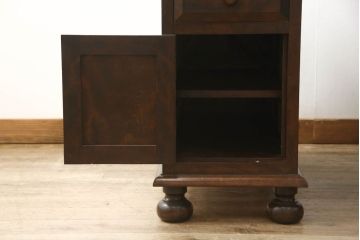 ビンテージ　松本民芸家具　特注品!組み立て式のクラシカルな両袖机(デスク、ニーホールデスク、ヴィンテージ、在宅用、在宅ワーク)(R-056302)