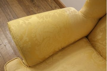 中古　美品　DREXEL HERITAGE(ドレクセルヘリテイジ)　希少モデル!彫刻入り1人掛けソファ(一人掛けソファ、アームソファ)(R-056331)