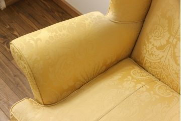 中古　美品　DREXEL HERITAGE(ドレクセルヘリテイジ)　希少モデル!彫刻入り2.5人掛けソファ(3人掛けソファ)(R-056332)