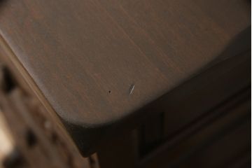 スペインビンテージ　レトロな花の彫刻がステキなサイドチェスト(引き出し、タンス、ヴィンテージ)(R-056344)