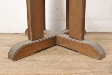 和製アンティーク　回転式　ユニークなデザインが個性的な縦型飾り台(展示台、サイドテーブル、店舗什器)(R-056347)