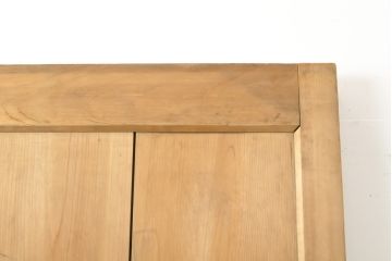 ヒノキ材製　明治大正期　和モダンな玄関に!シンプルなアンティーク蔵戸1枚(引き戸、玄関扉、和風建具)(R-056350)