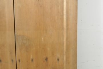 ヒノキ材製　明治大正期　和モダンな玄関に!シンプルなアンティーク蔵戸1枚(引き戸、玄関扉、和風建具)(R-056350)