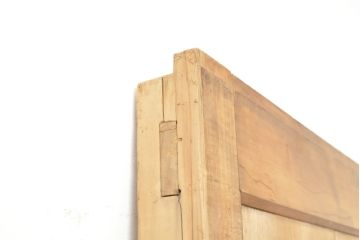 ヒノキ材製　明治大正期　和モダンな玄関に!シンプルなアンティーク蔵戸1枚(引き戸、玄関扉、和風建具)(R-056350)