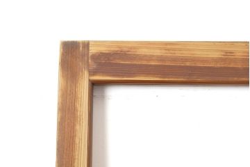 アンティーク建具　木の温かみが感じられる昭和レトロなガラス戸2枚セット(引き戸)(R-056353)