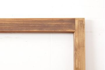 アンティーク建具　木の温かみが感じられる昭和レトロなガラス戸2枚セット(引き戸)(R-056353)