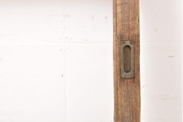 アンティーク建具　木の温かみが感じられる昭和レトロなガラス戸2枚セット(引き戸)(R-056353)