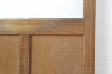 アンティーク建具　昭和中期　ガラス窓入りのシンプル・レトロなドア1枚(扉)(R-056355)