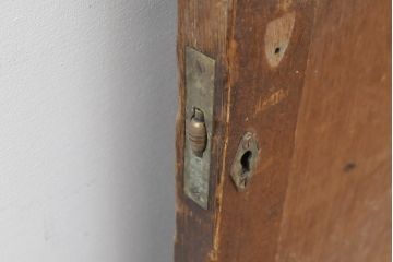 アンティーク建具　昭和中期　ガラス窓入りのシンプル・レトロなドア1枚(扉)(R-056355)
