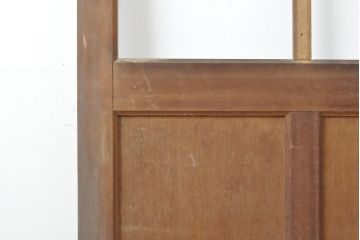 アンティーク建具　ガラス窓付き　ノスタルジックな雰囲気漂うレトロな木製ドア1枚(扉)(R-056356)