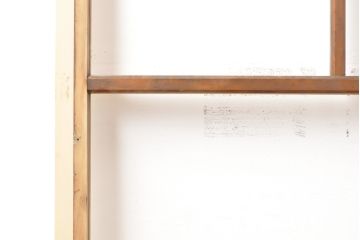 アンティーク建具　レトロな格子模様がおしゃれなガラス戸2枚セット(引き戸)(R-056359)