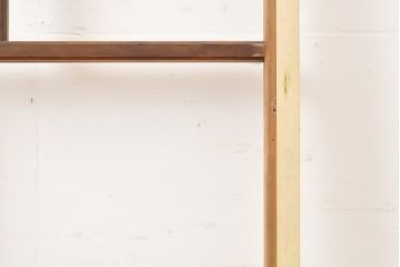 アンティーク建具　レトロな格子模様がおしゃれなガラス戸2枚セット(引き戸)(R-056359)