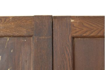 アンティーク建具　総欅材　上質な造りのガラス帯戸4枚セット(板戸、引き戸)(R-056361)