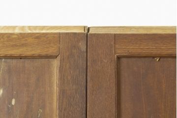 アンティーク建具　総欅材　上質な造りのガラス帯戸4枚セット(板戸、引き戸)(R-056361)
