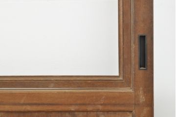 アンティーク建具　総欅材　上質な造りのガラス帯戸4枚セット(板戸、引き戸)(R-056361)