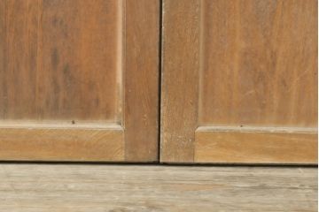 アンティーク建具　総欅材　上質な造りのガラス帯戸4枚セット(板戸、引き戸)(R-056361)