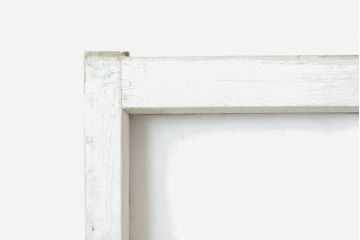 アンティーク建具　シャビーなペイントが印象的な古いガラス窓2枚セット(ガラス戸、引き戸)(R-056364)