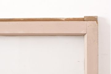 アンティーク建具　シャビーなペイントが印象的な古いガラス窓2枚セット(ガラス戸、引き戸)(R-056364)