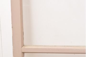アンティーク建具　シャビーなペイントが印象的な古いガラス窓2枚セット(ガラス戸、引き戸)(R-056364)