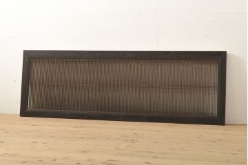 アンティーク建具　繊細な格子が目を引く上品な筬欄間1枚(オサランマ、明り取り)(R-056379)