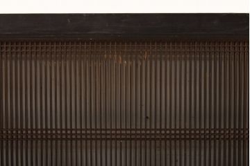 アンティーク建具　繊細な格子が目を引く上品な筬欄間1枚(オサランマ、明り取り)(R-056379)