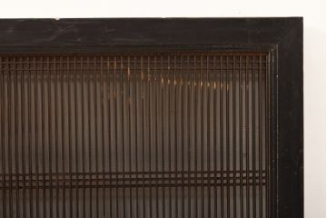アンティーク建具　繊細な格子が目を引く上品な筬欄間1枚(オサランマ、明り取り)(R-056379)