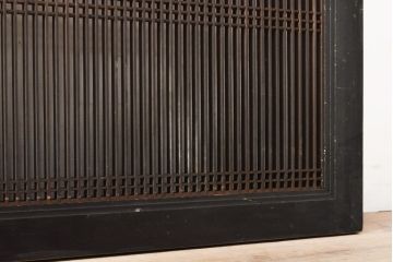 アンティーク建具　繊細な格子が目を引く上品な筬欄間1枚(オサランマ、明り取り)(R-056379)