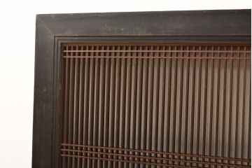 アンティーク建具　繊細な格子が目を引く上品な筬欄間1枚(オサランマ、明り取り)(R-056379)