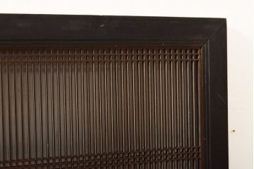 アンティーク建具　繊細な格子が目を引く上品な筬欄間1枚(オサランマ、明り取り)(R-056379)