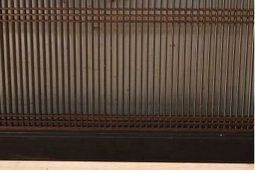 アンティーク建具　繊細な格子が目を引く上品な筬欄間1枚(オサランマ、明り取り)(R-056379)