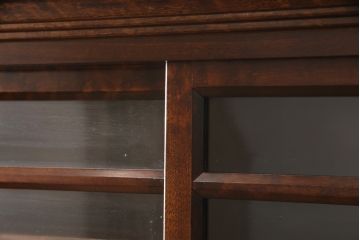 中古　美品　三越百貨店　安芸民芸家具　和モダンなお部屋づくりにピッタリな二段重ね食器棚(定価約70万円)(戸棚、収納棚、キャビネット)(R-056391)