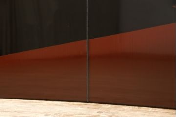 中古　美品　総漆塗り　モリシゲ(MORISHIGE/森繁)　繊細な表情を見せる葡萄の図柄が美しい衝立て(パーテーション、ついたて、仕切り)(R-056397)