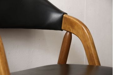 和製ビンテージ　辻木工　チーク材　モダンなデザインのチェア(椅子、イス、ダイニングチェア、ヴィンテージ)(R-056403)