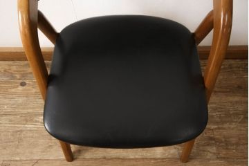和製ビンテージ　辻木工　チーク材　モダンなデザインのチェア(椅子、イス、ダイニングチェア、ヴィンテージ)(R-056403)