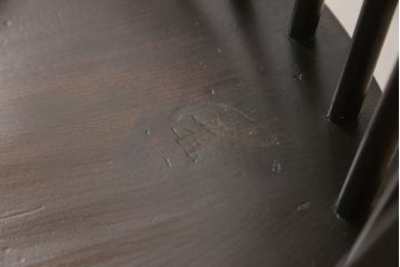 イギリスビンテージ　ERCOL(アーコール)　フープバック　シックな木肌のダイニングチェア(ウィンザーチェア、ワークチェア、椅子、ヴィンテージ、ウインザーチェア)(R-056404)