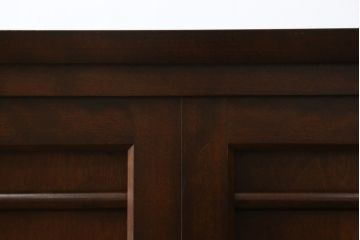 中古　美品　松本民芸家具　A型　4枚引き戸の和モダンなサイドボード(リビングボード)(R-056407)