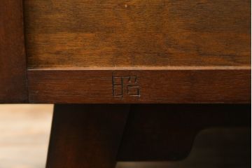 中古　美品　松本民芸家具　A型　4枚引き戸の和モダンなサイドボード(リビングボード)(R-056407)