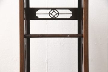 中古　美品　伝統工芸品　大阪唐木指物　総シタン(紫檀)　ちょっとした隙間収納にも便利な飾り棚(定価約60万円)(引き出し、収納棚)(R-056414)