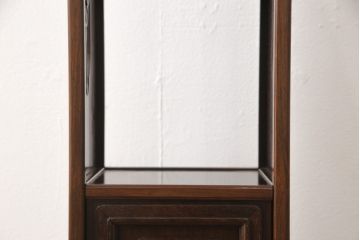 中古　美品　伝統工芸品　大阪唐木指物　総シタン(紫檀)　ちょっとした隙間収納にも便利な飾り棚(定価約60万円)(引き出し、収納棚)(R-056414)