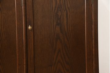 中古　美品　国産高級工芸家具　タモ材　松本民芸風　シンプルで洗練された佇まいの朝鮮棚サイドボード(収納棚、戸棚、キャビネット)(R-056424)