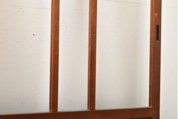 アンティーク建具　昭和初期　レトロスタイル　ノスタルジックなガラス戸3枚セット(引き戸)(R-056454)